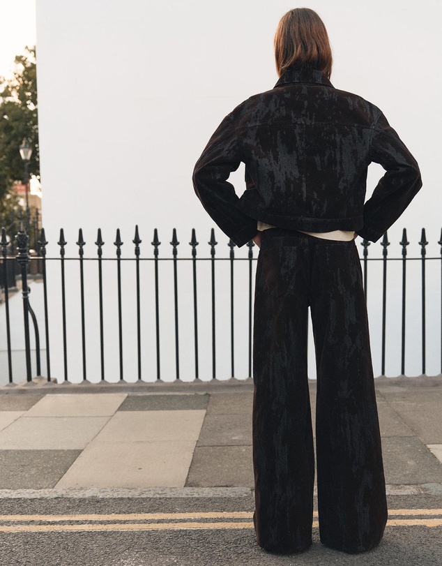 M.N.G - Wide-Leg Devoré Jeans