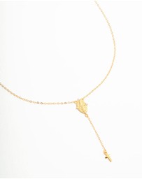 Lovisa - Gold Plated Sterling Silver Rosary Cross Necklace