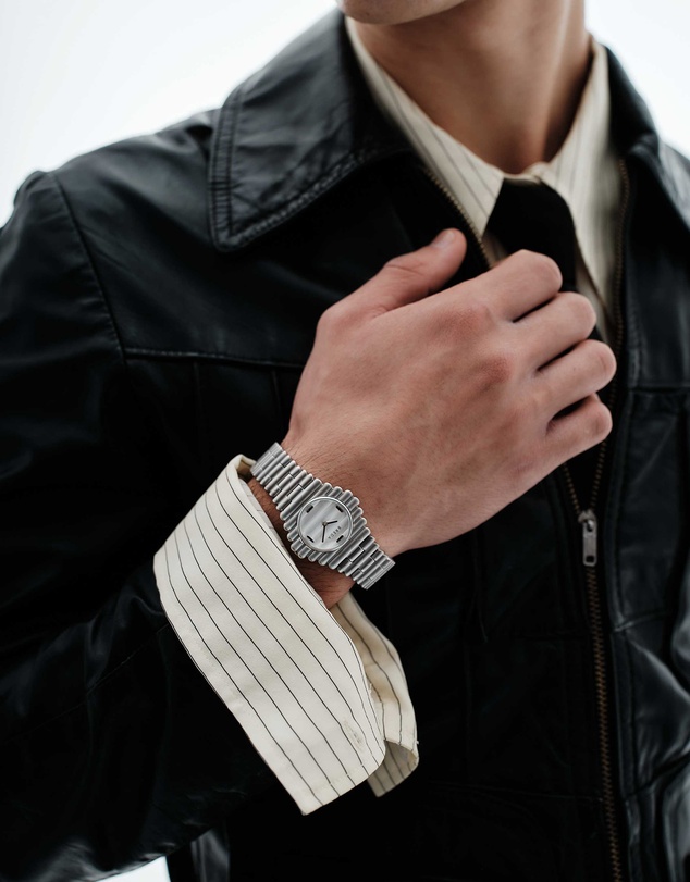 Breda - Coda Silver and Metal Bracelet Watch, 32MM