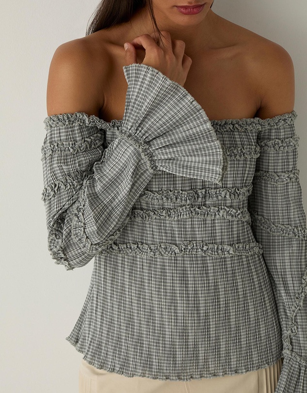 Laagam - Petra Squared Textured Blouse
