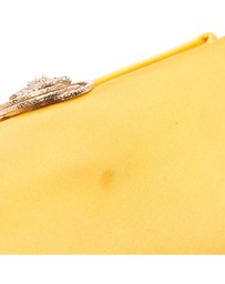 Pre-Loved by Azura Reborn - Pre-Loved Satin Crystal Camellia Evening Frame Clutch