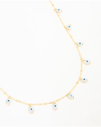 Lovisa - Waterproof Gold Plated Stainless Steel Evil Eye Necklace