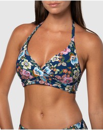 Nip Tuck Swim - Garden Gate Brigitte Multifit Halter Bikini Top