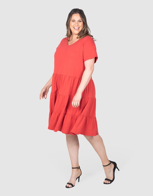 Love Your Wardrobe - Indie Jersey Tiered Dress