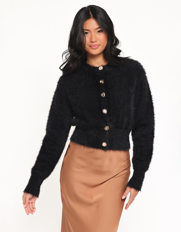 Petal & Pup - Jintie Vintage Button Cardigan - Black
