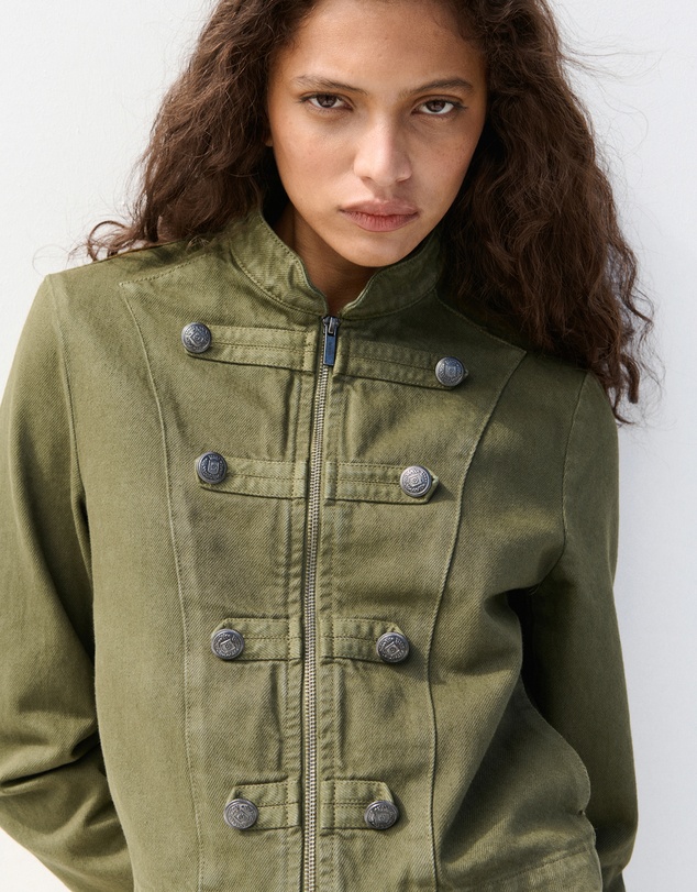 M.N.G - Fitted Jacket with Band Collar