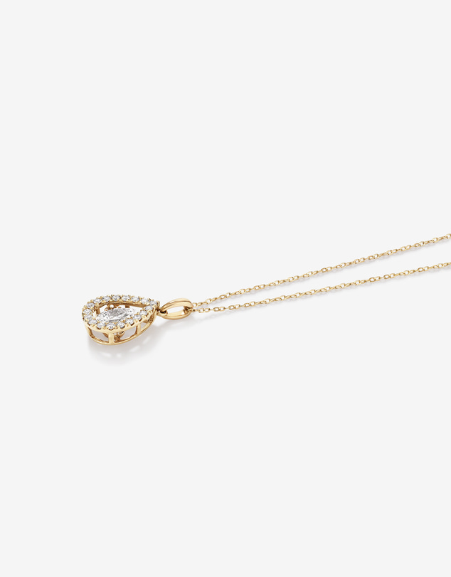 Michael Hill - Lume Lab Pear Pendant with 1.00 Carat TW of Laboratory-Grown Diamonds in 10kt Gold