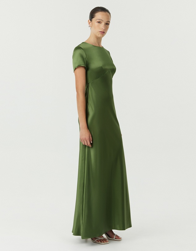 Third Form - Satin Bias Maxi Tee Dress