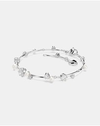 Swarovski - Constella Tennis Bracelet, Crystal Pearl, Round Cuts, White, Rhodium Plated