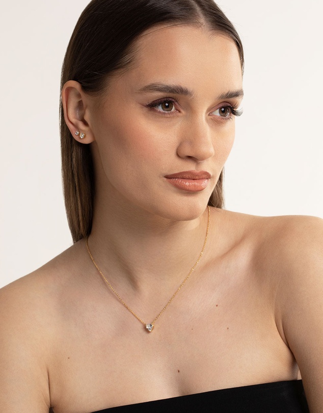 Lovisa - Waterproof Gold Plated Stainless Steel Cubic Zircconia Stud Earring Pack