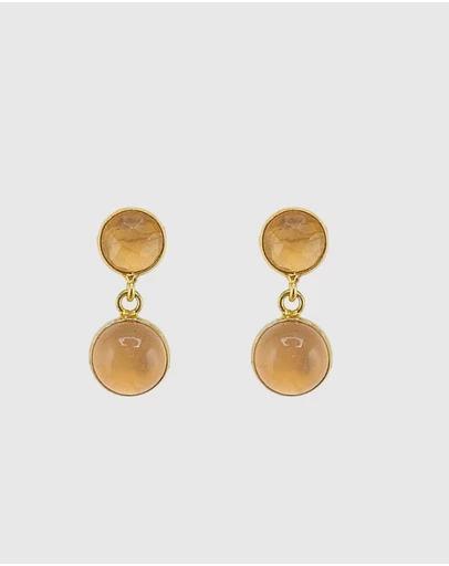 Izoa - Greta Drop Stud Earrings
