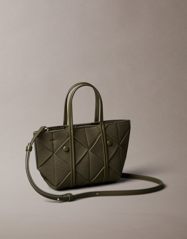 Calvin Klein - Woven Sueded Mini Tote Crossbody Bag