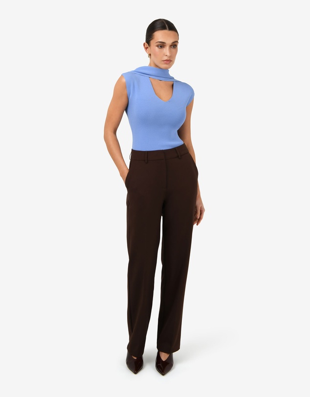 Forcast - Isadora V-Neck Scarf Knit Top