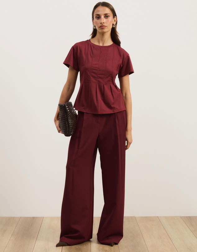 Atmos&Here - Boxy Pin Tuck T-Shirt