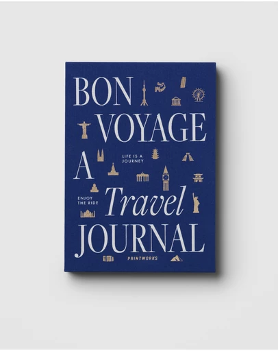 Printworks - Printworks Bon Voyage Travel Journal-Blue Beige