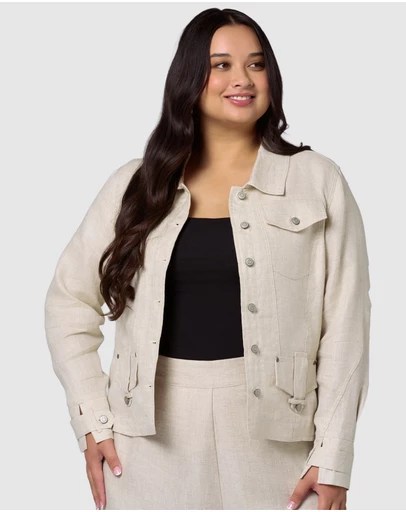 Something 4 Olivia - Lani Linen Utility Jacket