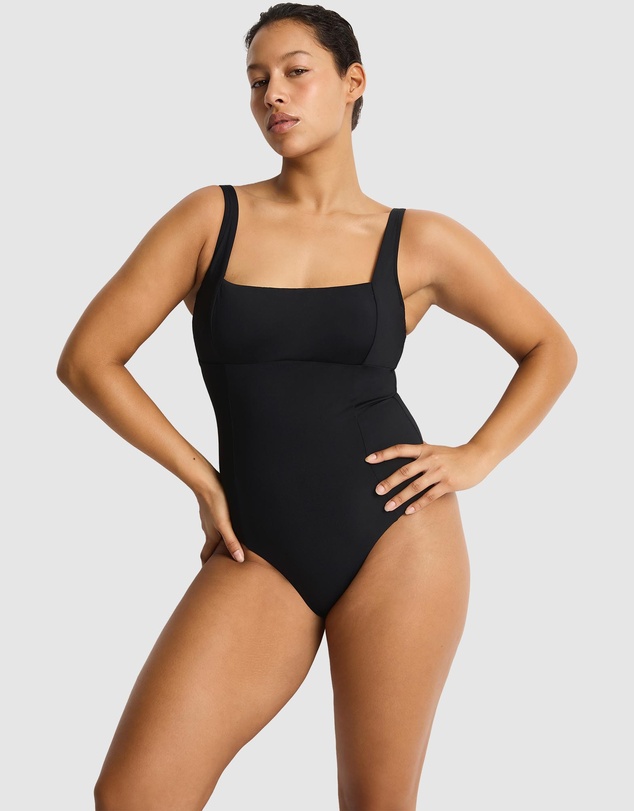 Sea Level Australia - Essentials Edit Square Neck Panelled Underwire One Piece