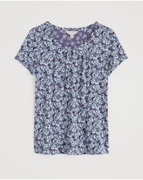 Seasalt - Seasalt Cornwall Purple Appletree T-Shirt
