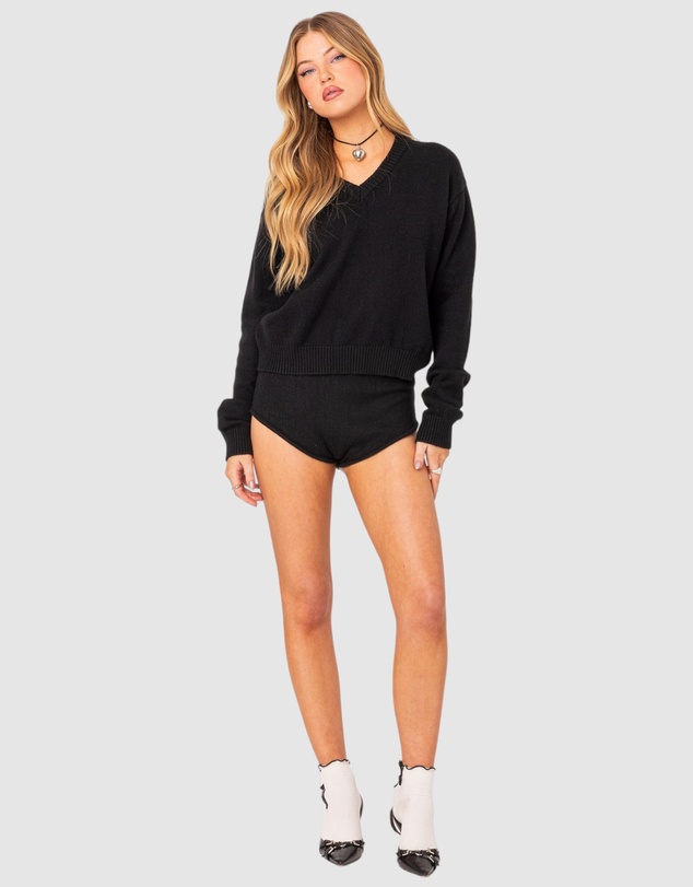 EDIKTED - Comfort Club Knit Micro Shorts
