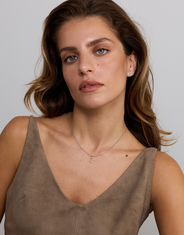 Michael Hill - Pear-Cut Aquamarine Pendant in Sterling Silver