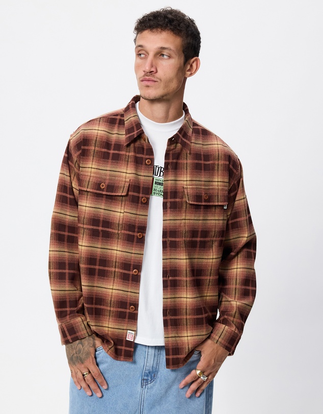S Double - Pass Flannel Overshirt