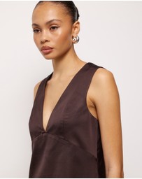 AERE - Isla Satin Mini Dress