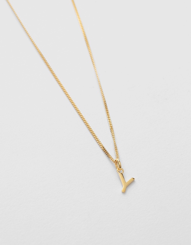 Kirstin Ash - Y Outline Initial Necklace