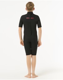 Rip Curl - Boys Dawn Patrol Short Sleeve 2mm Back Zip Spring Suit Wetsuit