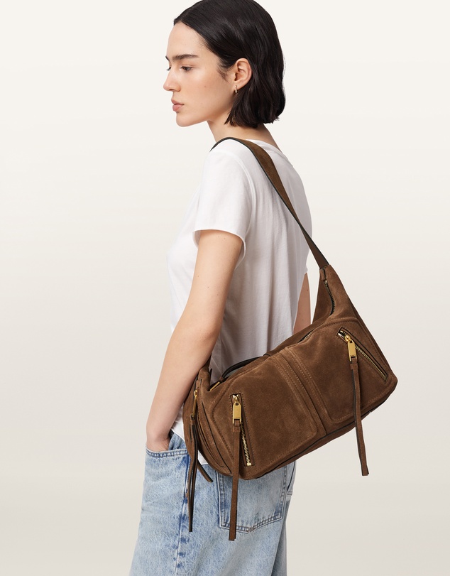 AllSaints - Jean Rey Suede Shoulder Bag