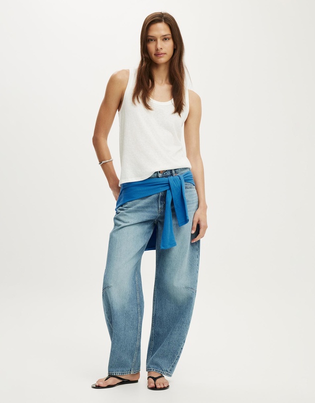 Cotton On - Mid Rise Barrel Jean