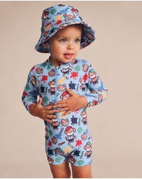 Huxbaby - Parisian Painter Pup Swimsuit - Babies-Kids