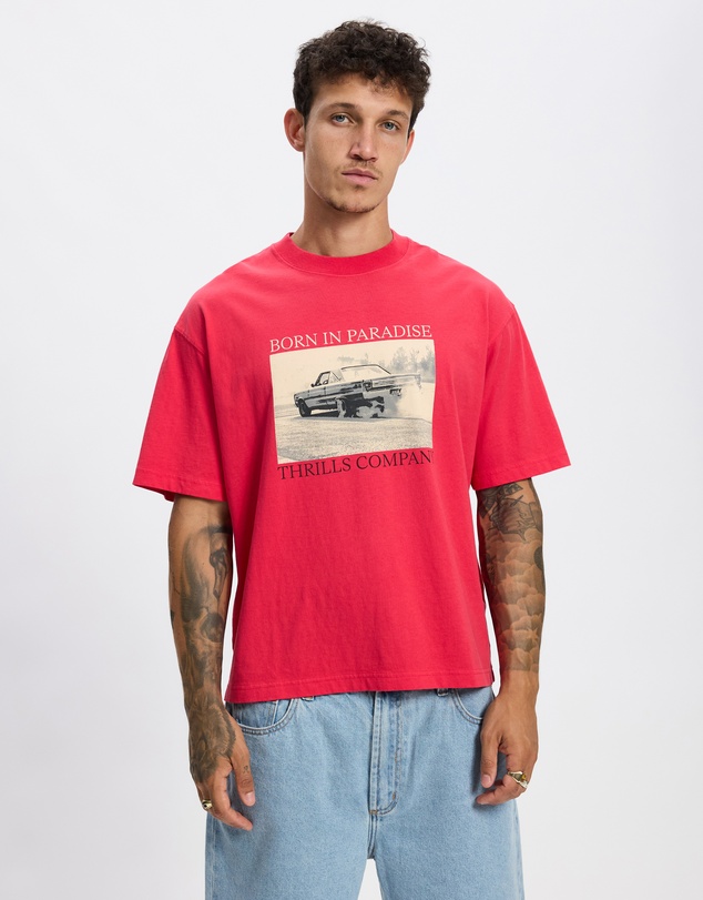 Thrills - Metal and Dust Box Fit Oversize Cropped Tee