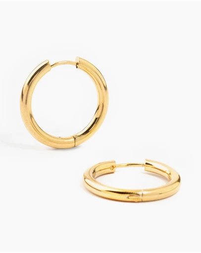 Lovisa - Waterproof Gold Plated Stainless Steel Clicker Hoop Earrings 24 MM