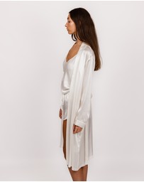 SILK MAGNOLIA - Silk Robe Dressing Gown