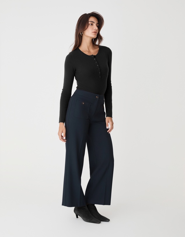 Forcast - Henley Button Up Knit