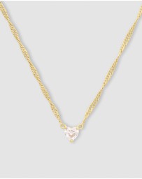 Wanderlust + Co - Heart Gold Necklace