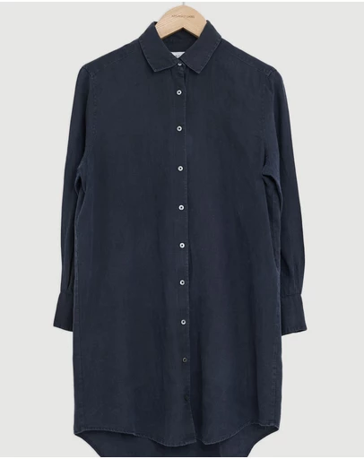 Revibe - Repaired Assembly Label Linen Long Sleeve Shirt