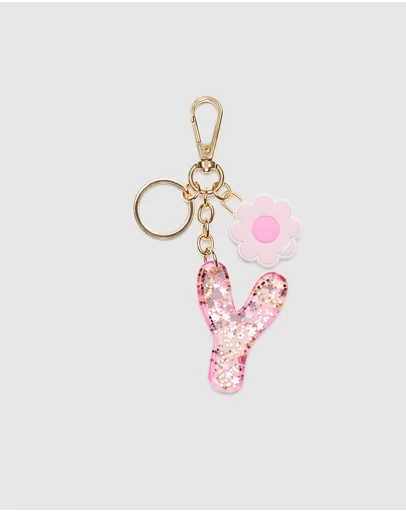 Seed Heritage - Pink Stripe Initial Keyring