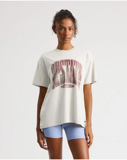 Upstate - Thrive Tee - Ivory Collegiate