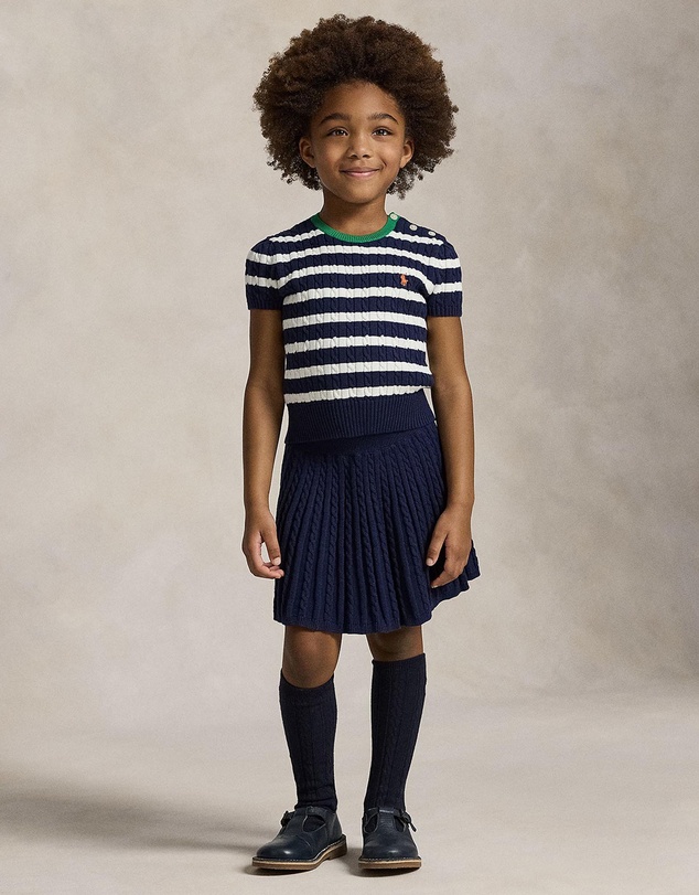Polo Ralph Lauren - Striped Cotton Sweater & Skirt Set - Kids