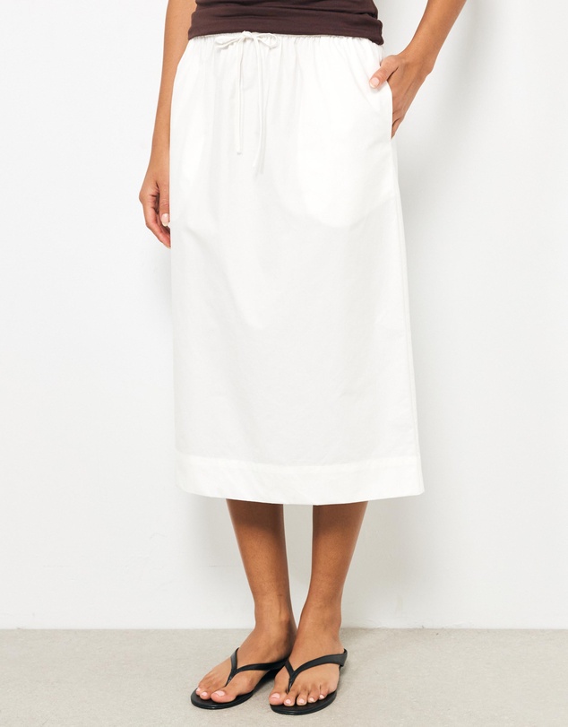 AERE - Bambi Cotton Column Midi Skirt