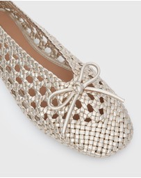 Betts - Georgia Leather Woven Ballet Flats