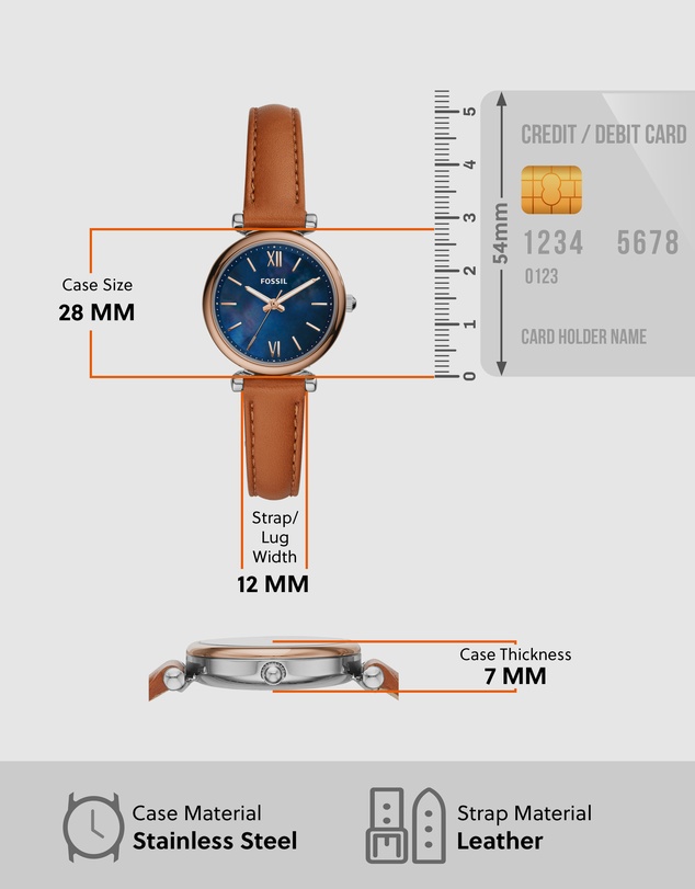 Fossil - Carlie Mini Brown Analogue Watch ES4701