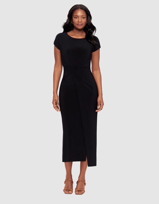 Miraclesuit Shapewear - Loki Cinched Wrap Waist Midi Shaping Dress