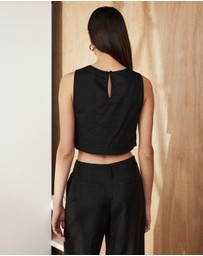 Atmos&Here - Celina Linen Blend Crop Top