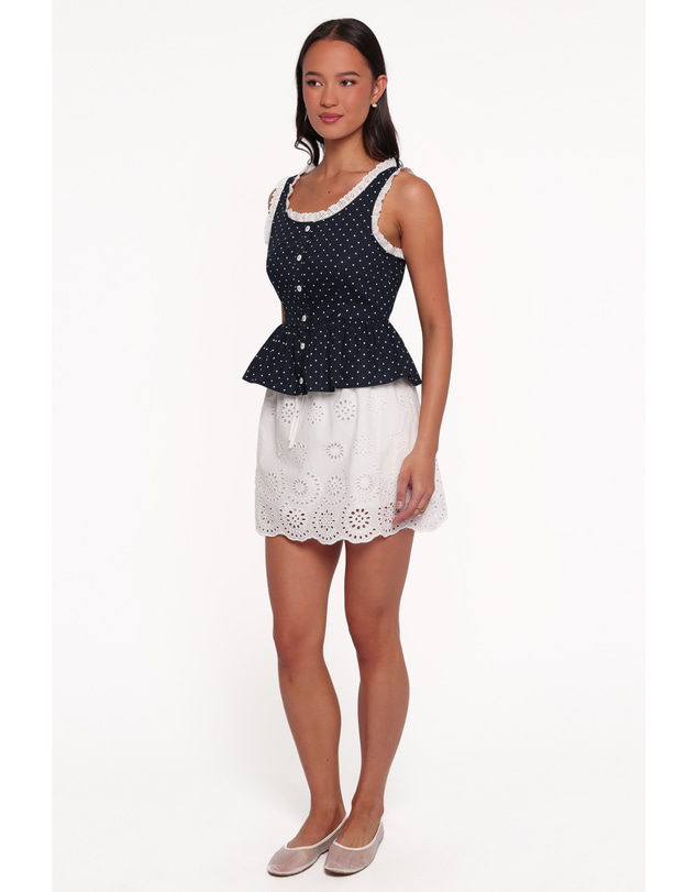 Petal & Pup - Maxima Mini Skirt - White Broderie