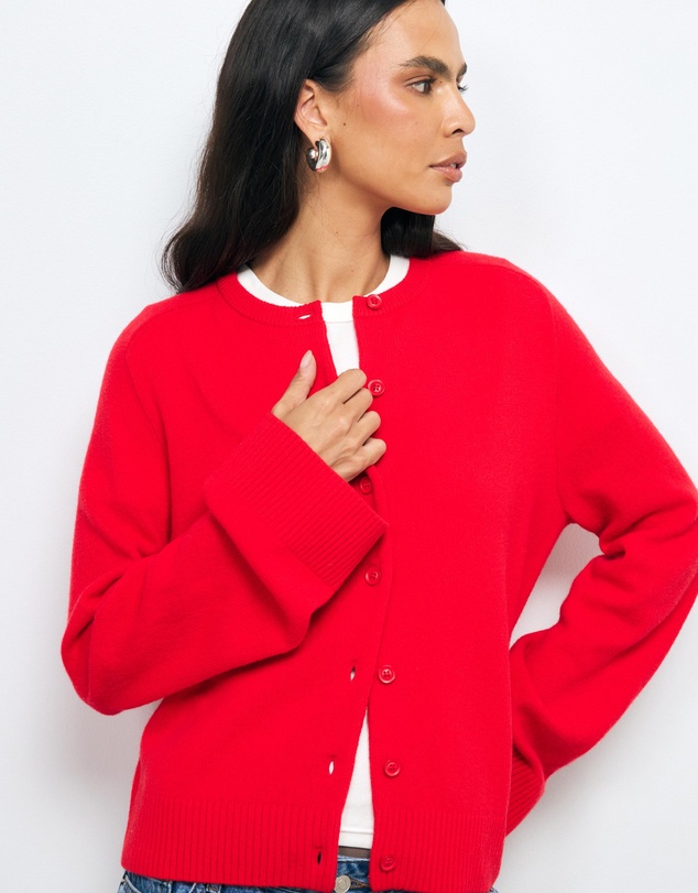 AERE - Isla Merino Wool Relaxed Cardigan