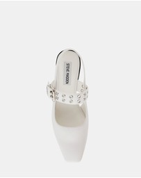Steve Madden - Believer White Leather Flats
