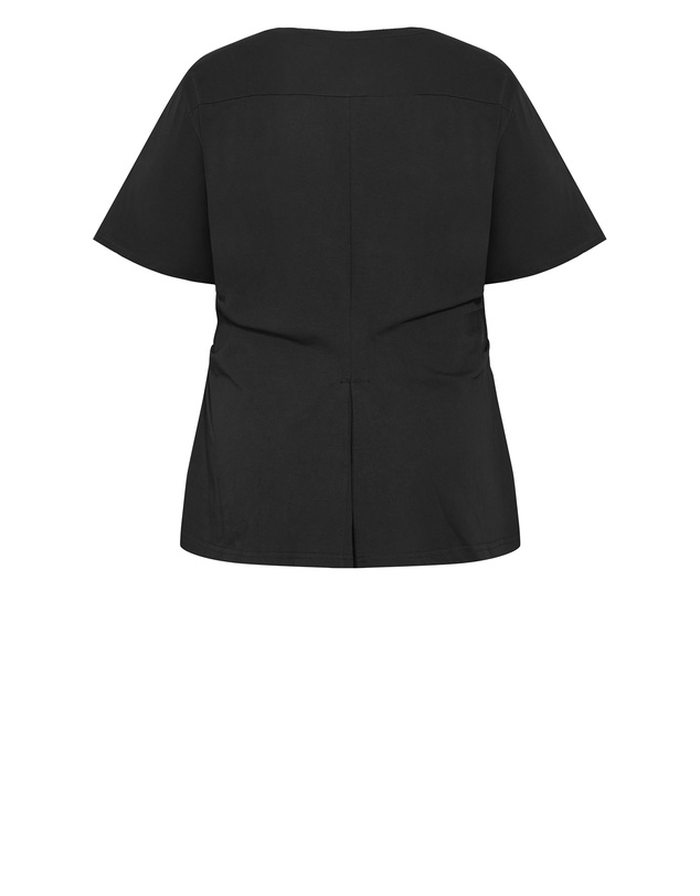 City Chic - Graphic Cinched Cotton Tee