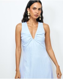 Revibe - Repaired AERE Soma U-Neckline Midi Dress - AU 14